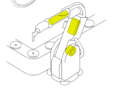 Current sensors in an industrial robot application